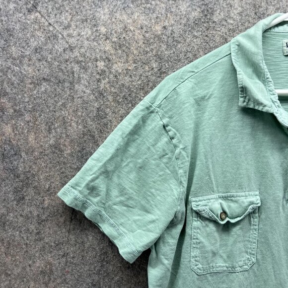 Lucky Brand Polo Shirt Men Large Teal Blue Casual Preppy Dress Cotton Vintage - Picture 3 of 12